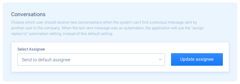 Automatically assign new conversations